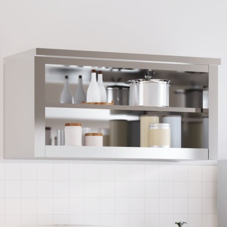 Küchenwandschrank mit Edelstahlregal von , Lebensmittelbehälter - Ref: Foro24-376444, Preis: 130,55 €, Rabatt: %