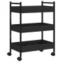 Carrito de cocina madera de ingeniería negro 50x30x70 cm de , Carros de cocina y comedor - Ref: Foro24-842356, Precio: 57,75 ...