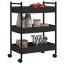 Carrito de cocina madera de ingeniería negro 50x30x70 cm de , Carros de cocina y comedor - Ref: Foro24-842356, Precio: 57,75 ...