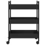 Schwarzer Küchenwagen aus Holzwerkstoff, 50 x 30 x 70 cm von , Küchen- und Speisewagen - Ref: Foro24-842356, Preis: 58,89 €, ...
