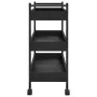 Schwarzer Küchenwagen aus Holzwerkstoff, 50 x 30 x 70 cm von , Küchen- und Speisewagen - Ref: Foro24-842356, Preis: 58,89 €, ...