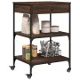Carrito de cocina madera ingeniería marrón roble 60x48x89,5 cm de , Carros de cocina y comedor - Ref: Foro24-842375, Precio: ...