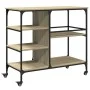 Carrito de cocina madera ingeniería roble Sonoma 100x45x89,5 cm de , Carros de cocina y comedor - Ref: Foro24-842382, Precio:...