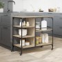 Küchenwagen aus Sonoma-Eichenholzwerkstoff, 100 x 45 x 89,5 cm von , Küchen- und Speisewagen - Ref: Foro24-842382, Preis: 104...