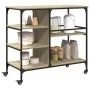 Carrito de cocina madera ingeniería roble Sonoma 100x45x89,5 cm de , Carros de cocina y comedor - Ref: Foro24-842382, Precio:...