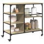 Küchenwagen aus Sonoma-Eichenholzwerkstoff, 100 x 45 x 89,5 cm von , Küchen- und Speisewagen - Ref: Foro24-842382, Preis: 104...