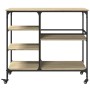 Carrito de cocina madera ingeniería roble Sonoma 100x45x89,5 cm