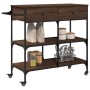 Küchenwagen aus eichenbraunem Holzwerkstoff, 105 x 42 x 95 cm von , Küchen- und Speisewagen - Ref: Foro24-842380, Preis: 130,...