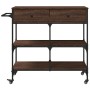 Küchenwagen aus eichenbraunem Holzwerkstoff, 105 x 42 x 95 cm von , Küchen- und Speisewagen - Ref: Foro24-842380, Preis: 130,...