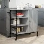 Carrito de cocina de madera gris Sonoma 87,5x38,5x84,5 cm de , Carros de cocina y comedor - Ref: Foro24-842389, Precio: 117,9...