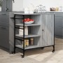 Küchenwagen aus grauem Sonoma-Holz, 87,5 x 38,5 x 84,5 cm von , Küchen- und Speisewagen - Ref: Foro24-842389, Preis: 120,03 €...