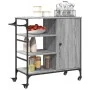 Sonoma gray wood kitchen cart 87.5x38.5x84.5 cm by , Kitchen and dining carts - Ref: Foro24-842389, Price: 117,91 €, Discount: %