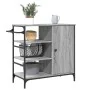 Sonoma gray wood kitchen cart 87.5x38.5x84.5 cm by , Kitchen and dining carts - Ref: Foro24-842389, Price: 117,91 €, Discount: %