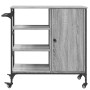 Küchenwagen aus grauem Sonoma-Holz, 87,5 x 38,5 x 84,5 cm von , Küchen- und Speisewagen - Ref: Foro24-842389, Preis: 120,03 €...