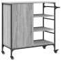 Küchenwagen aus grauem Sonoma-Holz, 87,5 x 38,5 x 84,5 cm von , Küchen- und Speisewagen - Ref: Foro24-842389, Preis: 120,03 €...