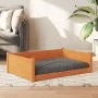 Cama para perros madera maciza pino marrón cera 95,5x65,5x28 cm de , Camas para perros - Ref: Foro24-844465, Precio: 80,55 €,...
