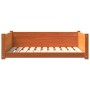 Hundebett aus massivem, wachsbraunem Kiefernholz, 95,5 x 65,5 x 28 cm von , Betten für Hunde - Ref: Foro24-844465, Preis: 81,...