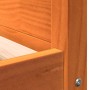 Hundebett aus massivem, wachsbraunem Kiefernholz, 95,5 x 65,5 x 28 cm von , Betten für Hunde - Ref: Foro24-844465, Preis: 81,...