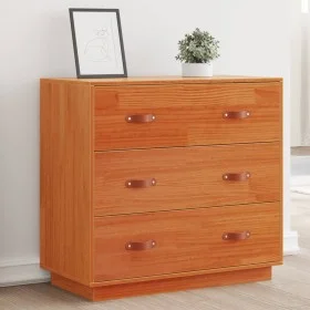 Wachsbraunes Sideboard aus massivem Kiefernholz, 80 x 40 x 75 cm von , Sideboards - Ref: Foro24-844471, Preis: 112,95 €, Raba...