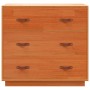 Wax brown solid pine wood sideboard 80x40x75 cm by , Sideboards - Ref: Foro24-844471, Price: 114,22 €, Discount: %