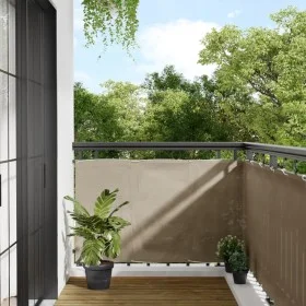 Balcony screen 100% polyester Oxford taupe 90x1000 cm by , Umbrellas - Ref: Foro24-4000244, Price: 43,92 €, Discount: %