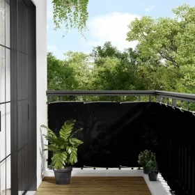 Balcony screen 100% polyester Oxford black 90x800 cm by , Umbrellas - Ref: Foro24-4000369, Price: 34,71 €, Discount: %