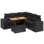 6-piece garden sofa set and black synthetic rattan cushions by , Garden sets - Ref: Foro24-3272630, Price: 462,07 €, Discount: %