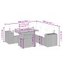6-piece garden sofa set and black synthetic rattan cushions by , Garden sets - Ref: Foro24-3272630, Price: 462,07 €, Discount: %