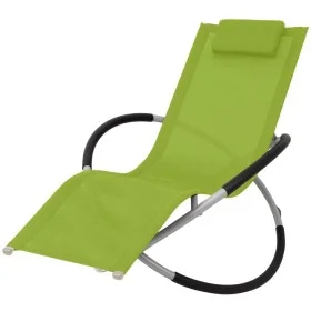 Geometric Green Steel Garden Lounger by vidaXL, Loungers - Ref: Foro24-47776, Price: 132,81 €, Discount: %