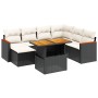 Set de sofás de jardín 8 piezas y cojines ratán sintético negro de , Conjuntos de jardín - Ref: Foro24-3273191, Precio: 461,9...