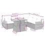 7-piece garden dining set and black synthetic rattan cushions by , Garden sets - Ref: Foro24-3272211, Price: 483,75 €, Discou...