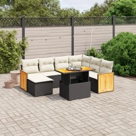 8-teiliges Gartensofa-Set und schwarze synthetische Rattankissen von , Gartensets - Ref: Foro24-3274073, Preis: 496,32 €, Rab...