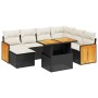 8-piece garden sofa set and black synthetic rattan cushions by , Garden sets - Ref: Foro24-3274073, Price: 464,68 €, Discount: %