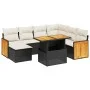 8-teiliges Gartensofa-Set und schwarze synthetische Rattankissen von , Gartensets - Ref: Foro24-3274073, Preis: 496,32 €, Rab...