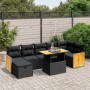 8-piece garden sofa set and black synthetic rattan cushions by , Garden sets - Ref: Foro24-3276254, Price: 533,44 €, Discount: %