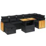 8-piece garden sofa set and black synthetic rattan cushions by , Garden sets - Ref: Foro24-3276254, Price: 533,44 €, Discount: %