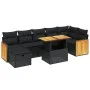 8-teiliges Gartensofa-Set und schwarze synthetische Rattankissen von , Gartensets - Ref: Foro24-3276254, Preis: 544,52 €, Rab...