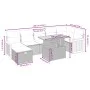 8-teiliges Gartensofa-Set und schwarze synthetische Rattankissen von , Gartensets - Ref: Foro24-3276254, Preis: 544,52 €, Rab...