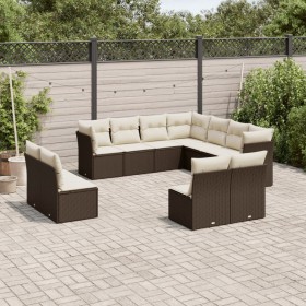Set de sofás de jardín 11 pzas cojines ratán sintético marrón de , Conjuntos de jardín - Ref: Foro24-3249662, Precio: 667,76 ...