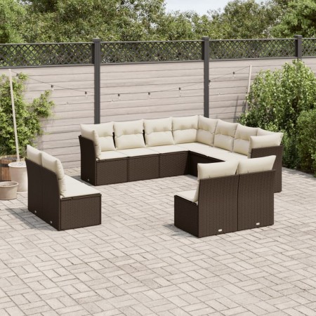 Garden sofa set 11 pieces with brown synthetic rattan cushions by , Garden sets - Ref: Foro24-3249662, Price: 667,76 €, Disco...