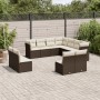 Garden sofa set 11 pieces with brown synthetic rattan cushions by , Garden sets - Ref: Foro24-3249662, Price: 667,76 €, Disco...