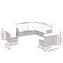 Garden sofa set 11 pieces with brown synthetic rattan cushions by , Garden sets - Ref: Foro24-3249662, Price: 667,76 €, Disco...