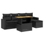 6-piece garden sofa set and black synthetic rattan cushions by , Garden sets - Ref: Foro24-3271286, Price: 388,22 €, Discount: %