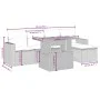6-teiliges Gartensofa-Set und schwarze synthetische Rattankissen von , Gartensets - Ref: Foro24-3271286, Preis: 388,22 €, Rab...