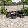 Set de comedor de jardín 7 pzas y cojines ratán sintético negro de , Conjuntos de jardín - Ref: Foro24-3271769, Precio: 483,27 €