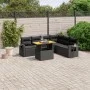 Set de comedor de jardín 7 pzas y cojines ratán sintético negro de , Conjuntos de jardín - Ref: Foro24-3271769, Precio: 511,4...