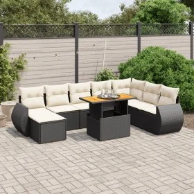 8-piece garden sofa set and black synthetic rattan cushions by , Garden sets - Ref: Foro24-3275849, Price: 569,37 €, Discount: %
