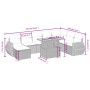 8-piece garden sofa set and black synthetic rattan cushions by , Garden sets - Ref: Foro24-3275849, Price: 549,15 €, Discount: %
