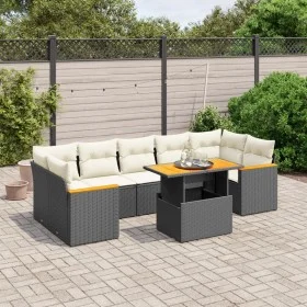 8-teiliges Gartensofa-Set und schwarze synthetische Rattankissen von , Gartensets - Ref: Foro24-3272988, Preis: 526,11 €, Rab...