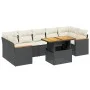 8-piece garden sofa set and black synthetic rattan cushions by , Garden sets - Ref: Foro24-3272988, Price: 526,11 €, Discount: %